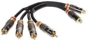 C-Quence 451-4960-102 RCA Y-Cable Black Line 0,20 m