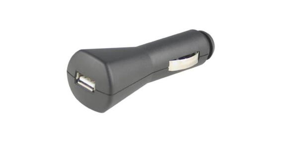 Strømadapter fra Cigarudtag 12~24V til 5V USB, 40, sort USB-CAR