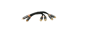 C-Quence 451-4960-201 RCA Y-Cable Black Line 0,20 m