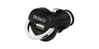 DELTACO strømadapter Cigar 12~24V til 1xUSB 5V 1,2A USB-CAR6